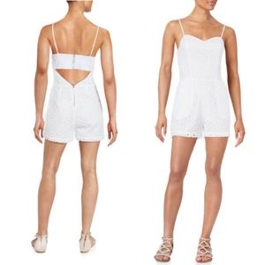 NWT GUESS  White Eyelet Sleeveless Cut Out Back Romper 6